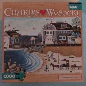 Charles Wysocki brand 1000 piece puzzle. Puzzle name “Clammers at Hodge’s”.